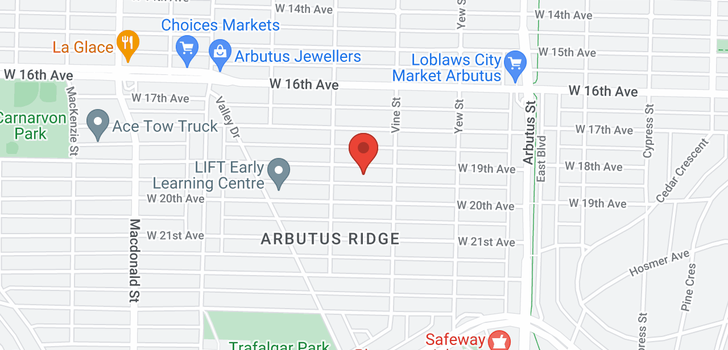 map of 2350 W 19TH AVENUE